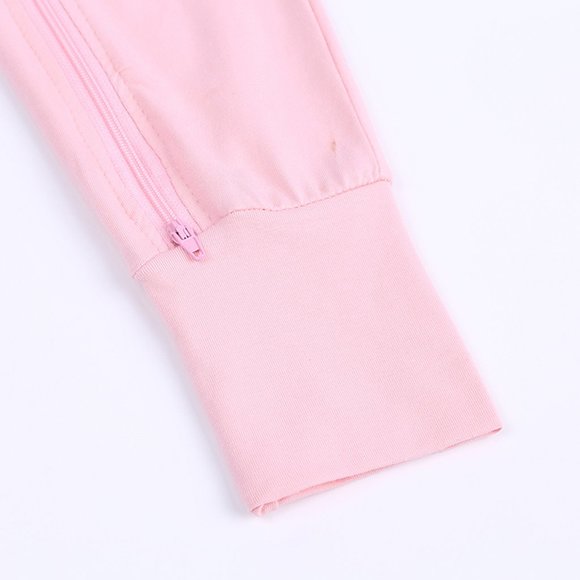 *NWT* BABY ROMPER Bodysuit Short Sleeve Long Leg Double Zipper Pink Cotton Girl - Picture 8 of 15